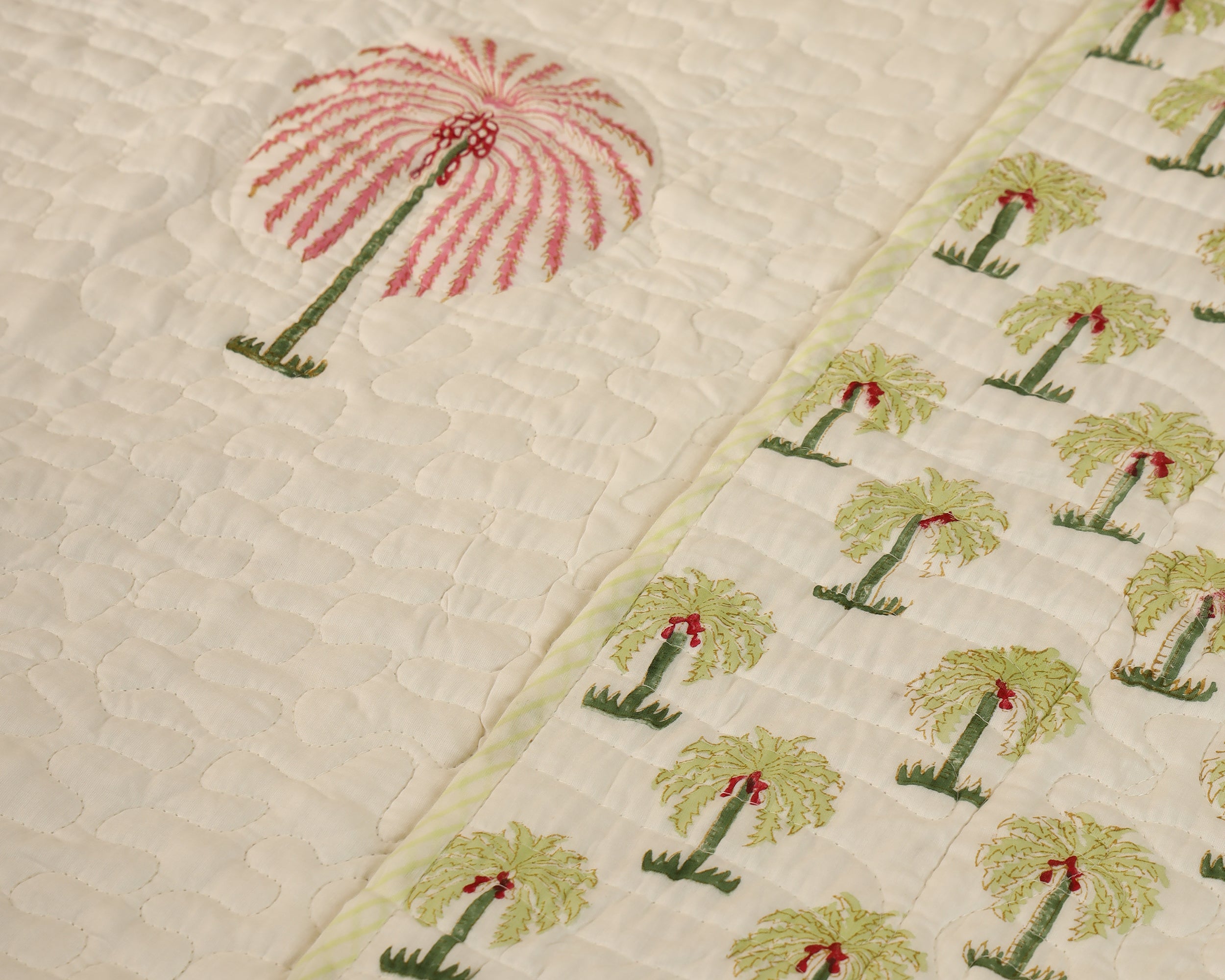 Tropical Breeze Quilted Bedcover Reversible