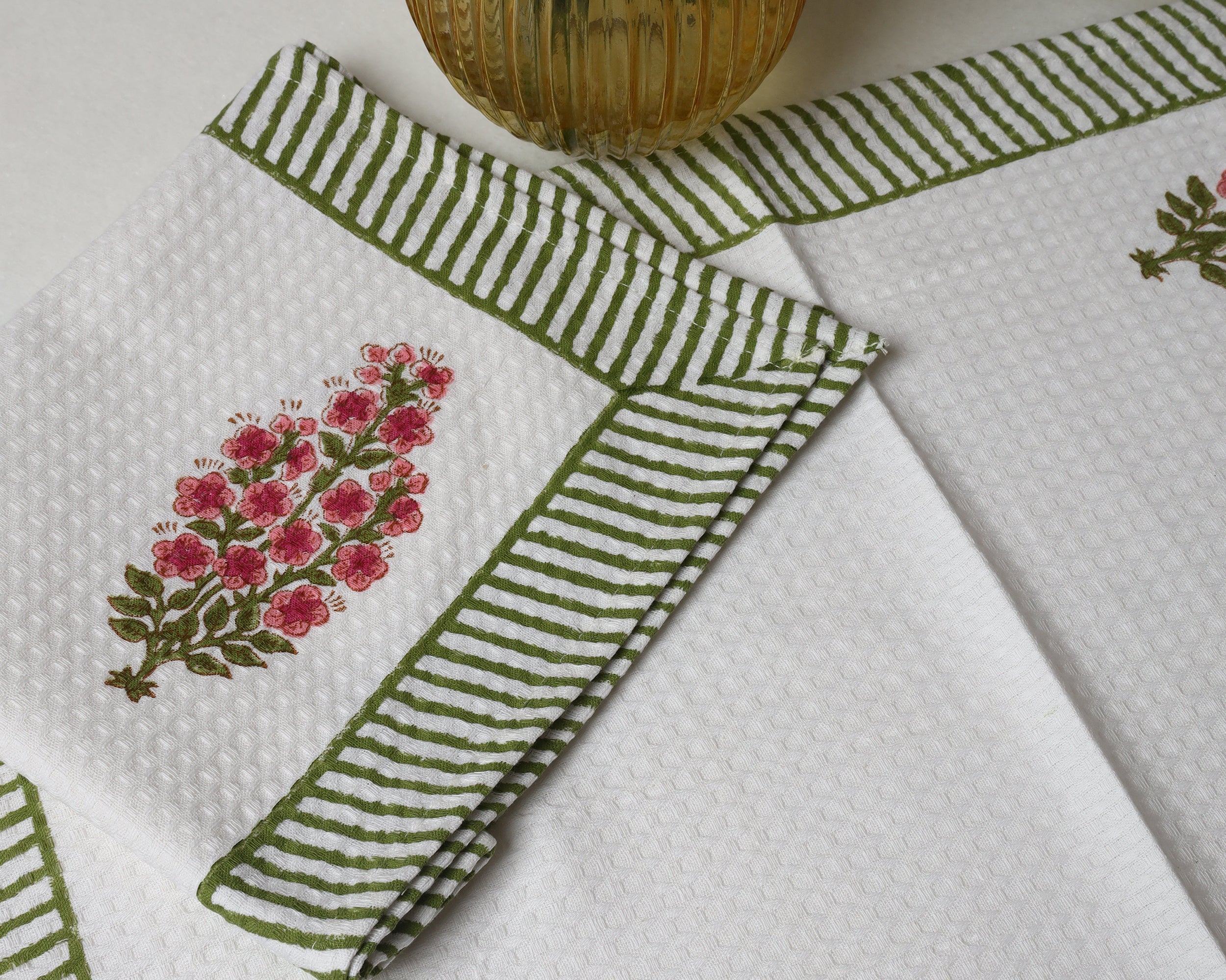 Blossom Trail Waffle Cotton Towel Set